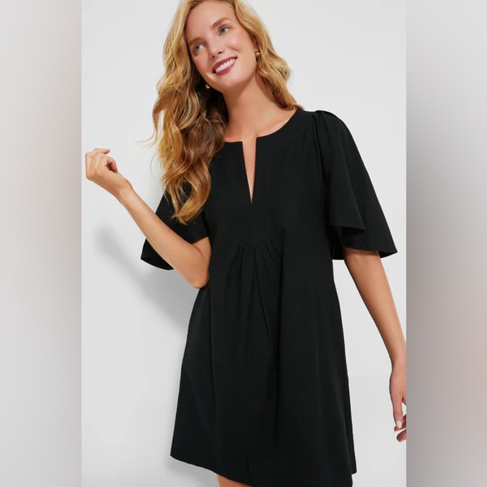 Pomander Place Black Finley Flutter Sleeve Dress Size XS